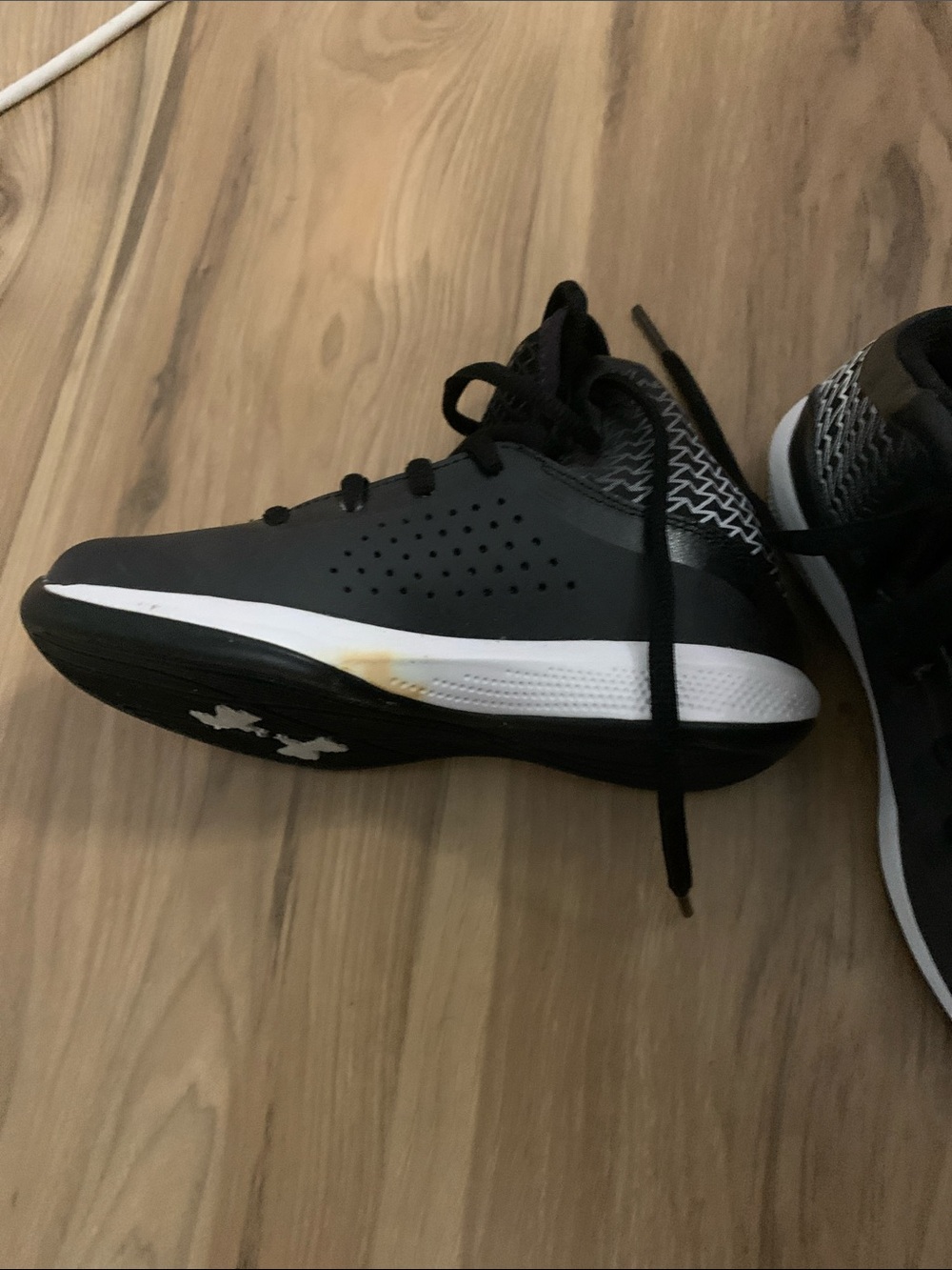 Under Armour Black and White Kids' Sneakers